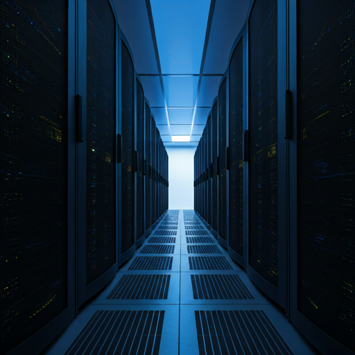 Futuristic server room data center