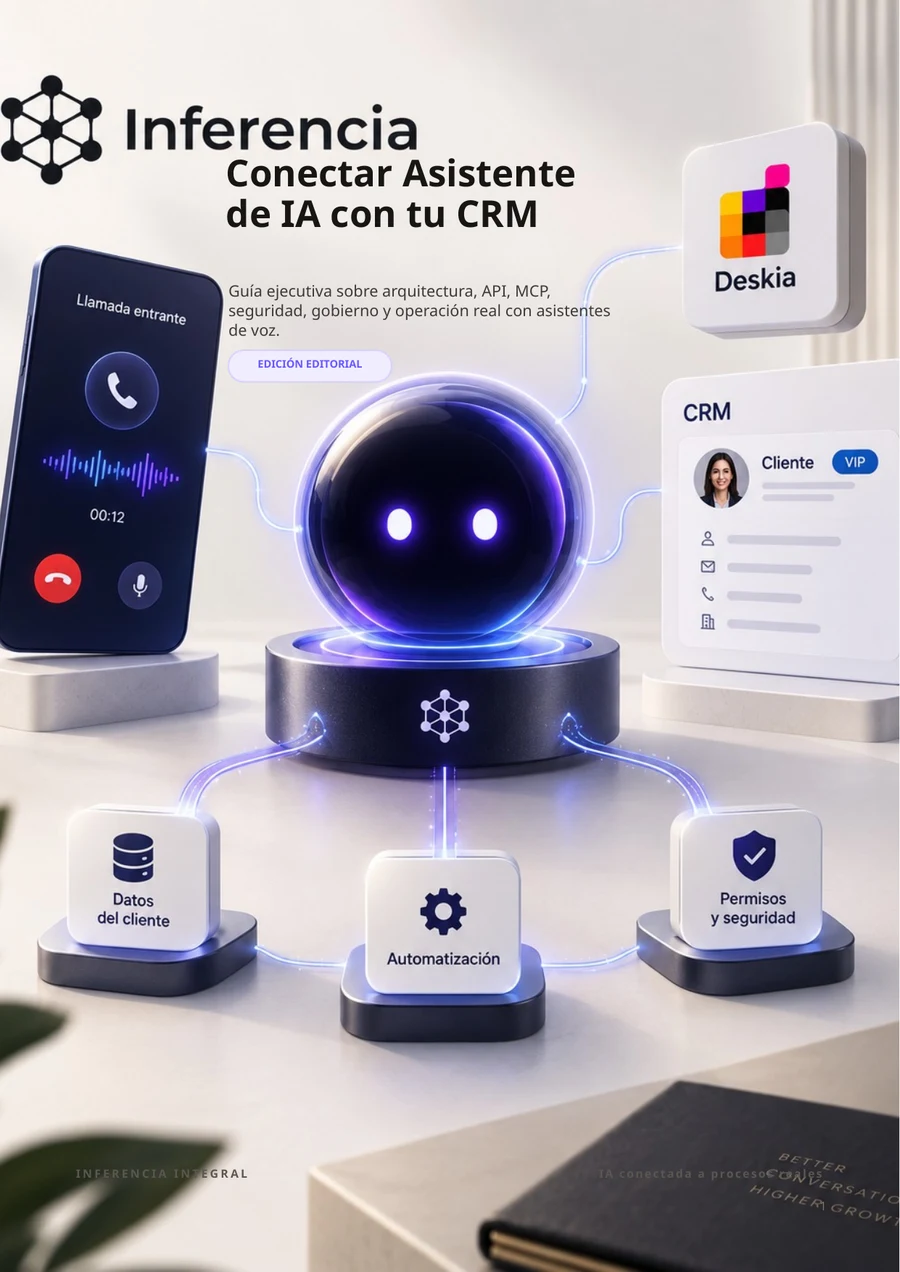 Portada de la guía Conectar Asistente de IA con tu CRM